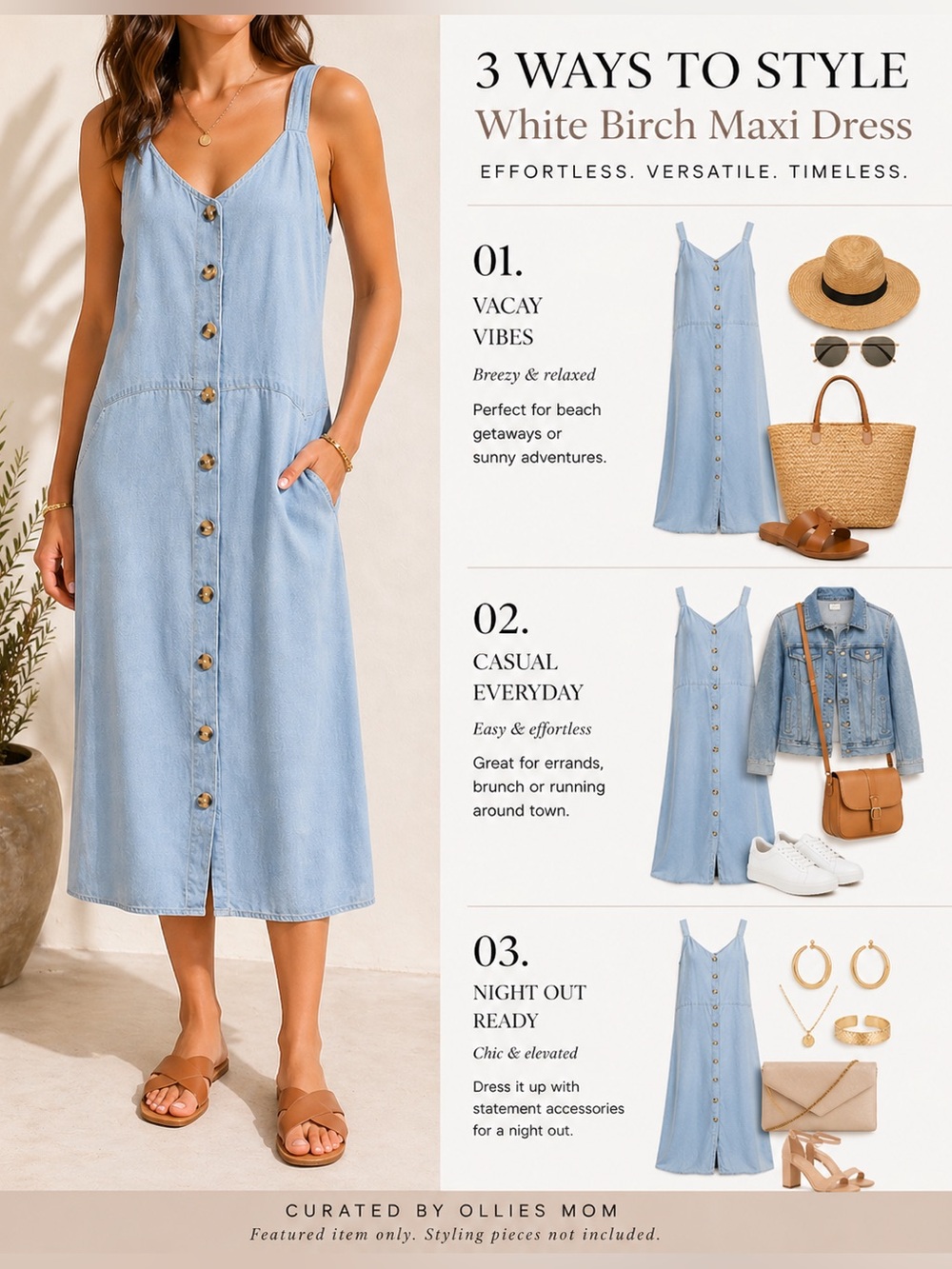 Japna Light Blue Button-Front Maxi Dress Large 100% Tencel